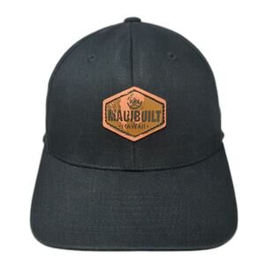 Maui Built Baseball Cap Black XL Flexfit Hawaii Patch Hat Gray Undervisor Logo